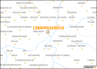 map of Cabanas de Baixo