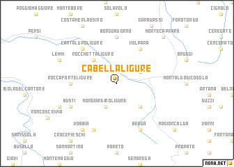 map of Cabella Ligure