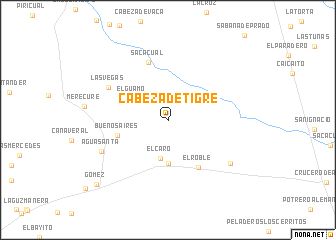map of Cabeza de Tigre
