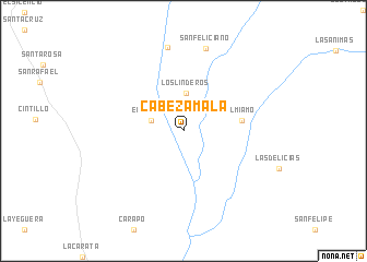 map of Cabeza Mala