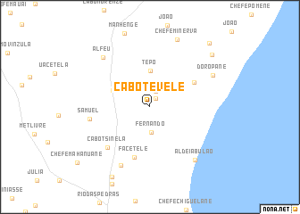 map of Cabo Tevele