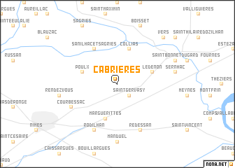 map of Cabrières