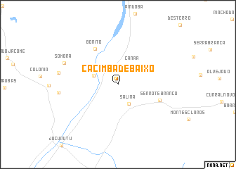 map of Cacimba de Baixo