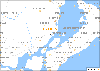 map of Cações