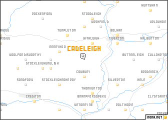 map of Cadeleigh
