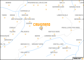 map of Cadignano