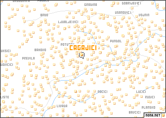 map of Cagajići