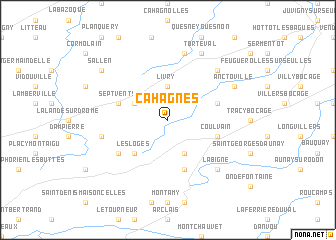 map of Cahagnes