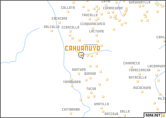 map of Cahuanuyo