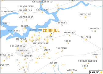 map of Cain Mill