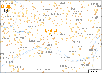 map of (( Čajići ))