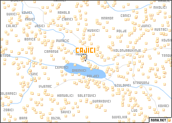 map of Čajići