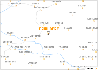 map of Çakıldere