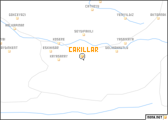 map of Çakıllar