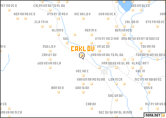 map of Čaklov
