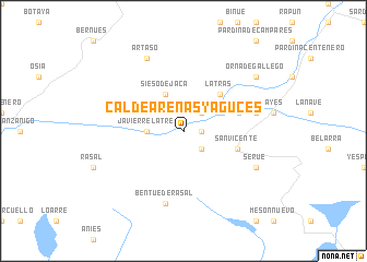 map of Caldearenas y Aguces