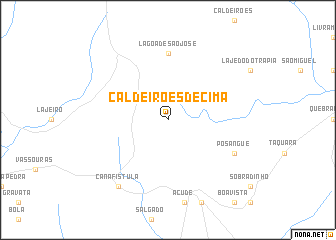 map of Caldeirões de Cima