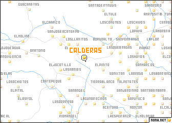 map of Calderas
