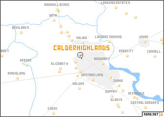 map of Calder Highlands