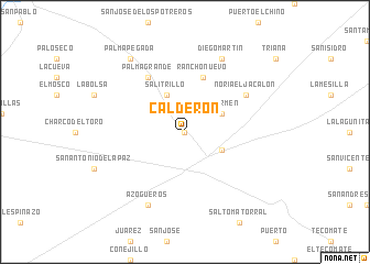 map of Calderón