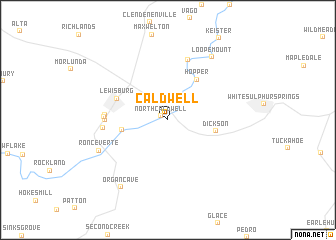 map of Caldwell