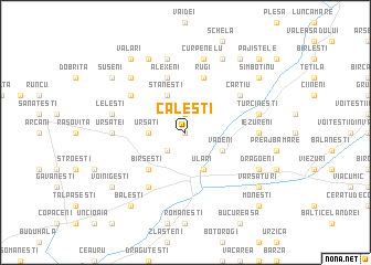 map of Căleşti