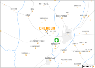 map of Calhoun