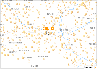 map of Calići