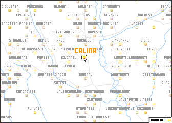 map of Călina