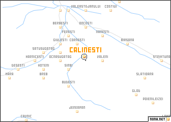 map of Călineşti