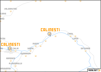 map of Călineşti