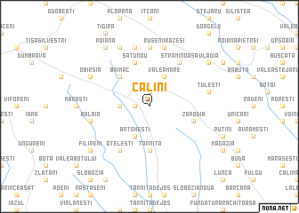 map of Călini