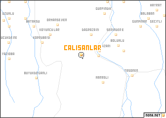 map of Çalışanlar