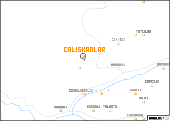 map of Çalışkanlar