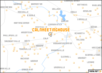map of Caln Meeting House