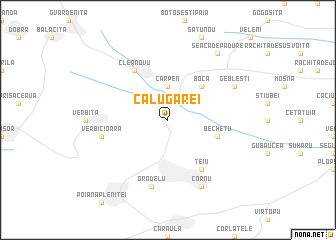 map of Călugărei