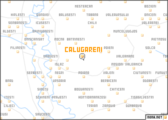 map of Călugăreni