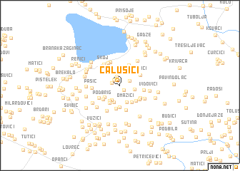 map of Čalušići