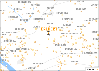 map of Calvert