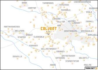 map of Calvert