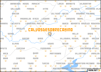 map of Calvos de Sobre Camino