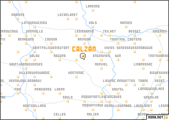 map of Calzan