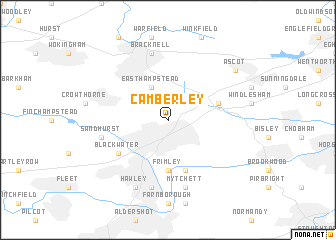 map of Camberley