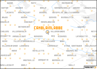 map of Camblain-lʼAbbé