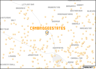 map of Cambridge Estates