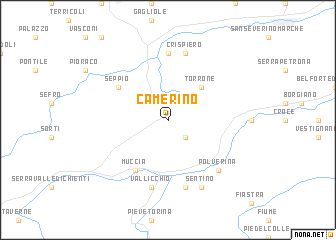 map of Camerino