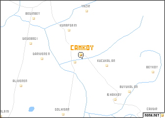 map of Çamköy