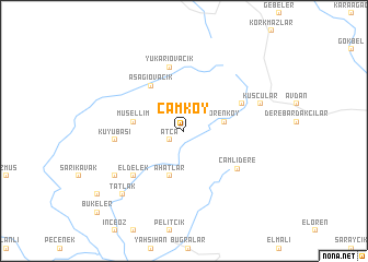 map of Çamköy