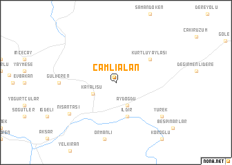 map of Çamlıalan