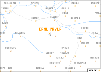 map of Çamlıyayla